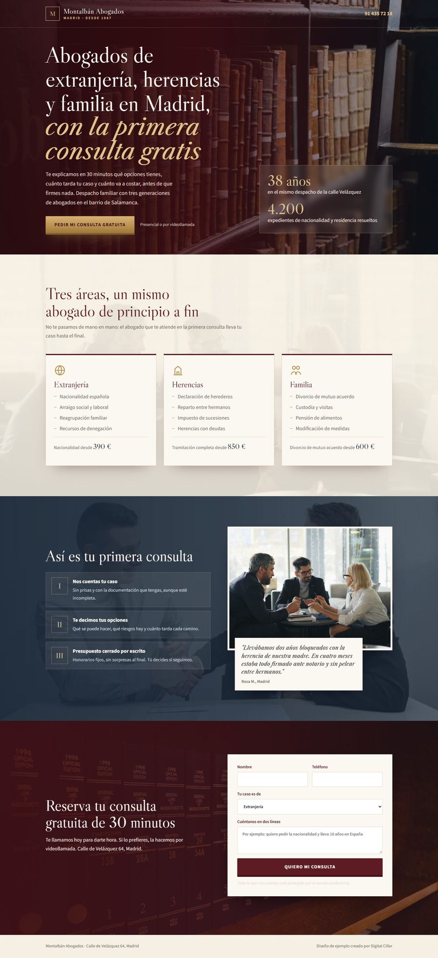 Página de Montalbán Abogados