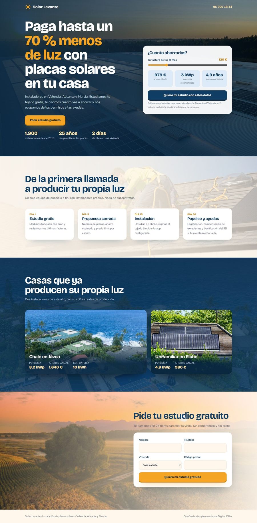 Página de Solar Levante